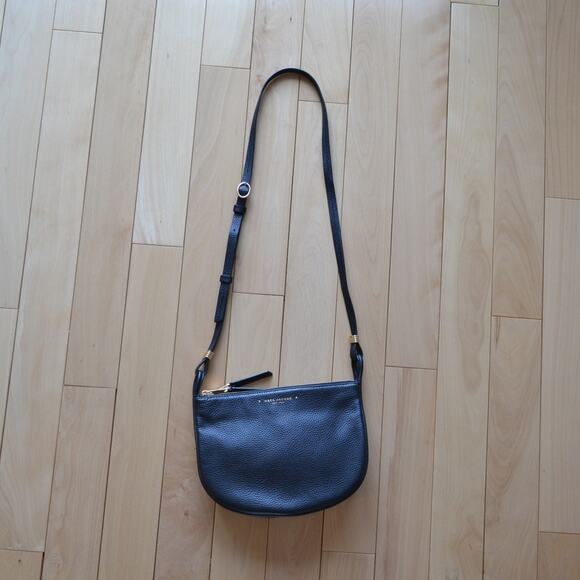 Marc Jacobs Leather Crossbody Shoulder Bag Black
